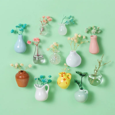 (New) Mini Ceramic Fridge Magnet Vases